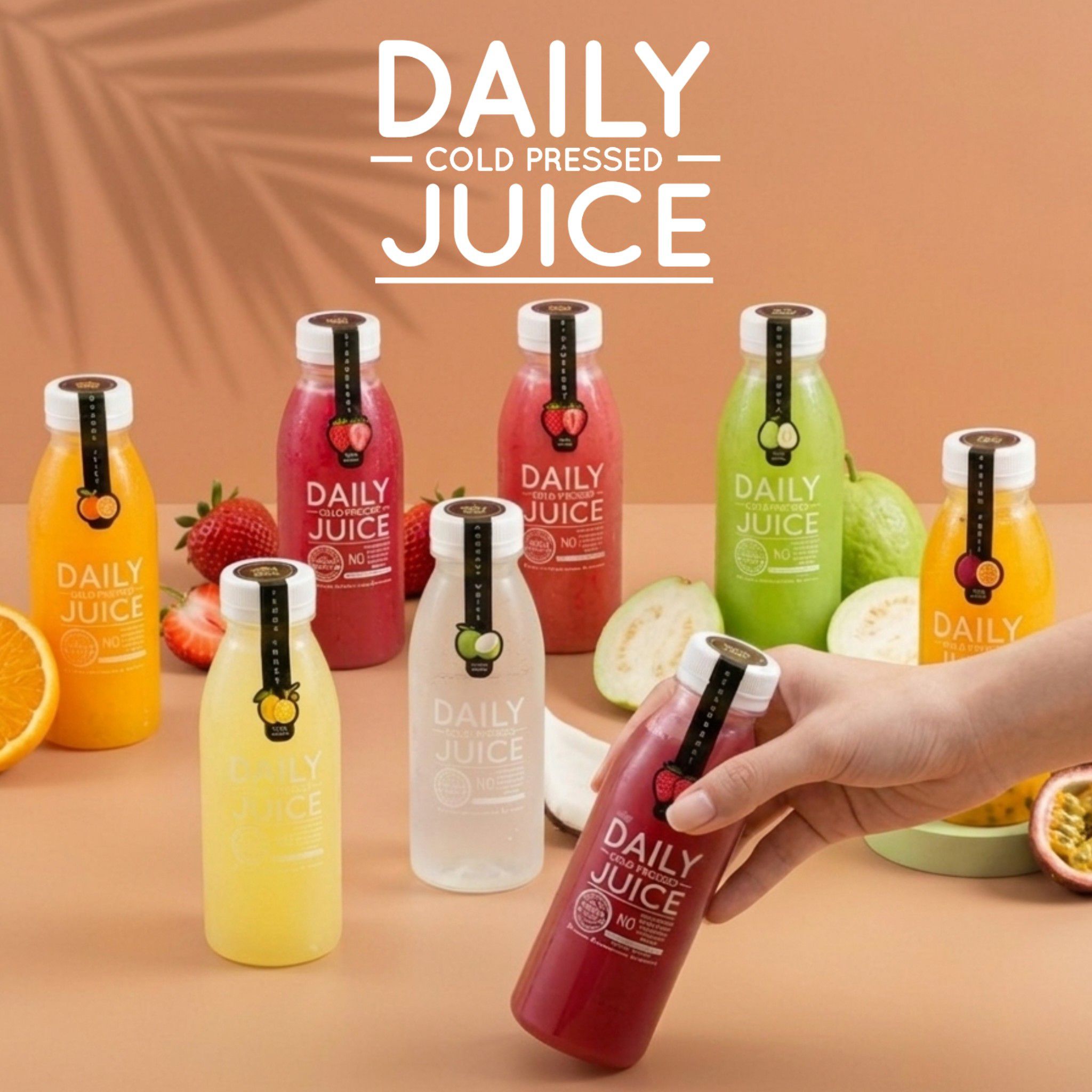 Daily Juice น้ำผลไม้สกัดเย็น Cold Pressed 6 รสชาติ